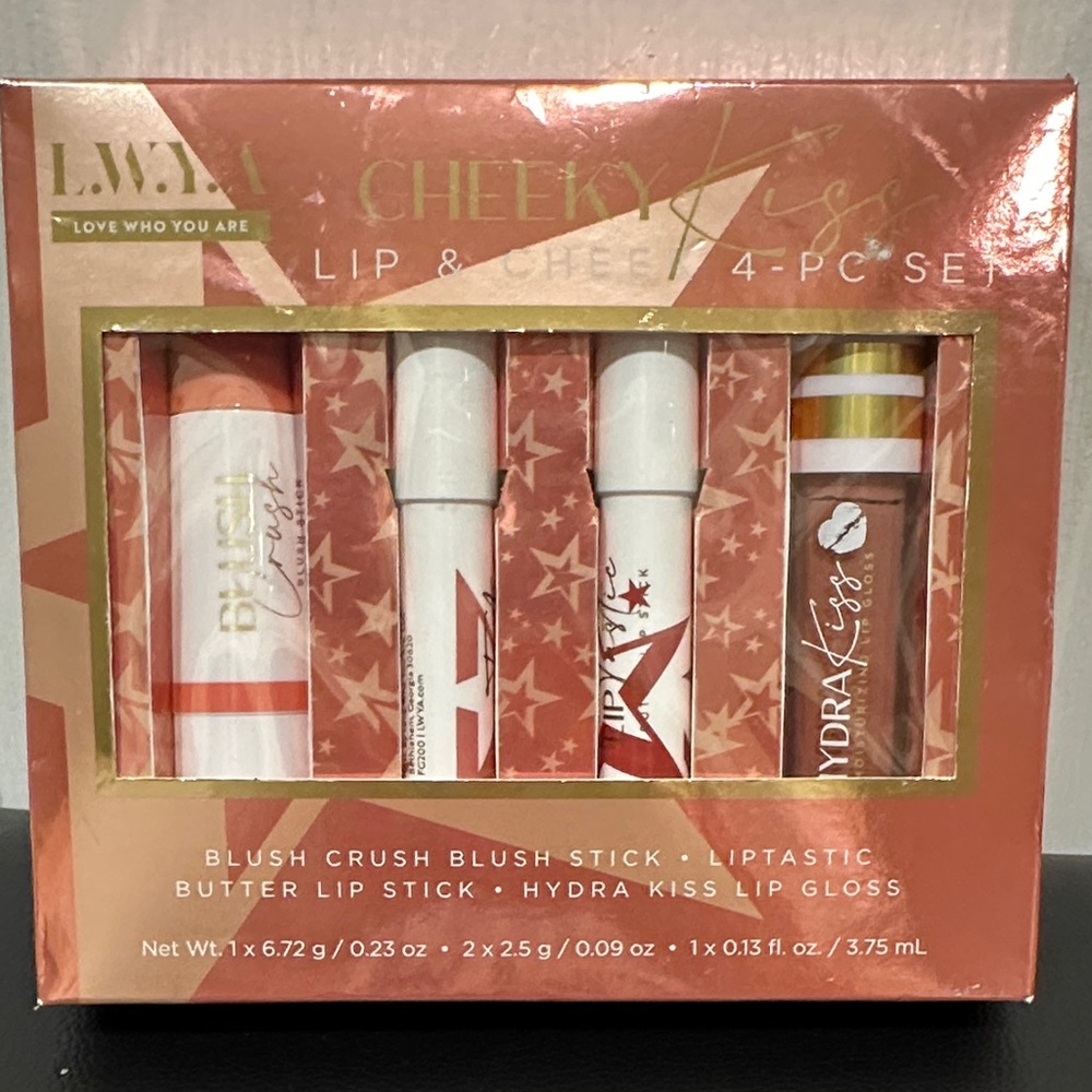 L.Y.V.A Cheeky Kiss Lip & Cheek 4-Pc Set
